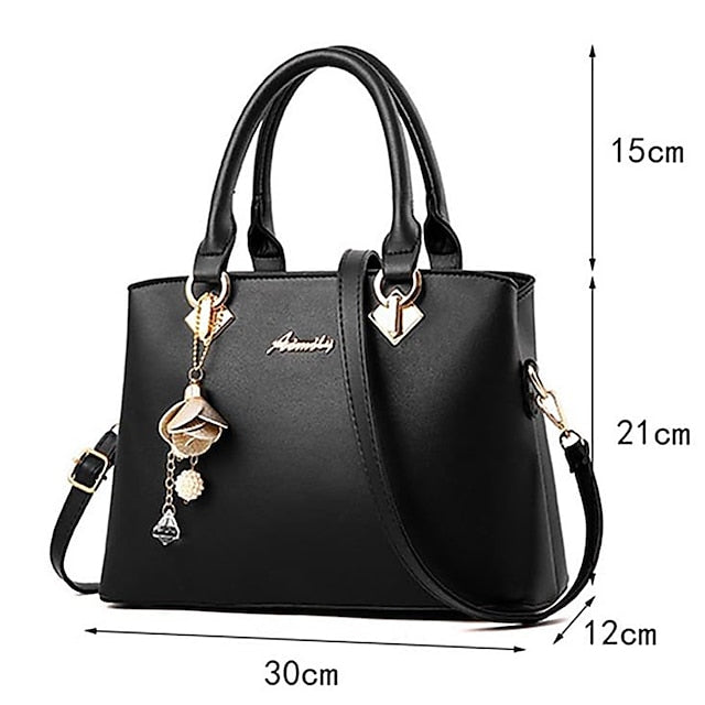 Sac à main blanc en similicuir doré pour femme avec élégant cuir