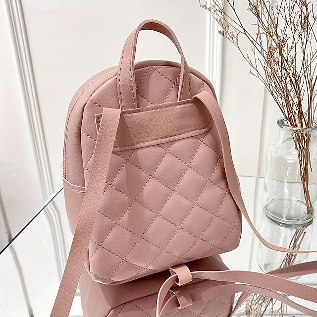 Front-Rucksack mit stilvollem Reißverschluss, gesteppte Tasche, Mini und