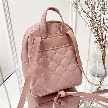 Front-Rucksack mit stilvollem Reißverschluss, gesteppte Tasche, Mini und