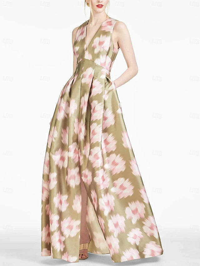 Formal Evening Dress Gown Wedding A-Line High Beach Split