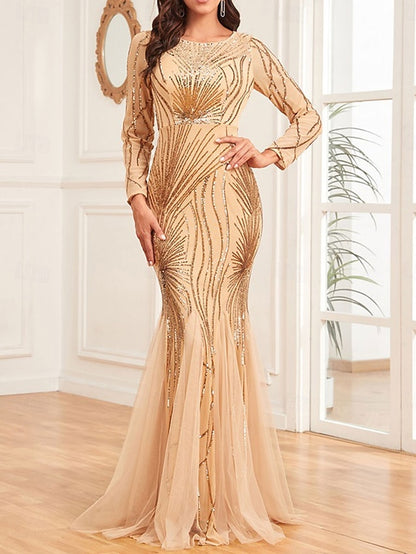 Neck Party of Dress the Mother Elegant Crew Floor Bride