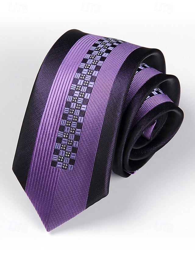 Men's - Tie Narrow Stripe Positioning 6cm Pattern