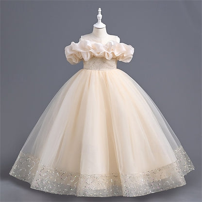 Party Kids Girls' Dress Color Solid Flower Girl