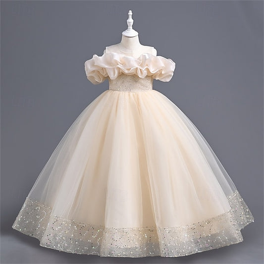 Party Kids Girls' Dress Color Solid Flower Girl