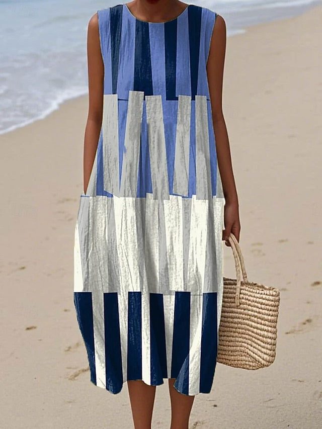 Women's Midi Dress Sundress Shift Dress A Line Dress