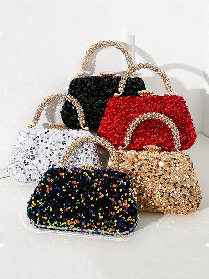 Women's Embellished Vintage Clutch Evening Bag Sequin –