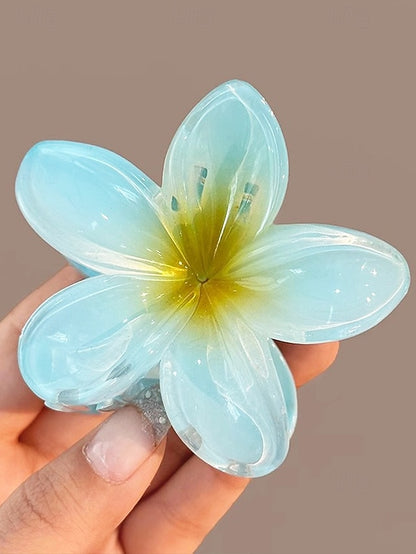 Clips Flower Hair Hawaiian 6PCS Resin – Tropical Plumeria