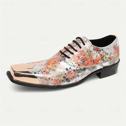 Printed Oxford – Men's Shoes Floral Patent Leather