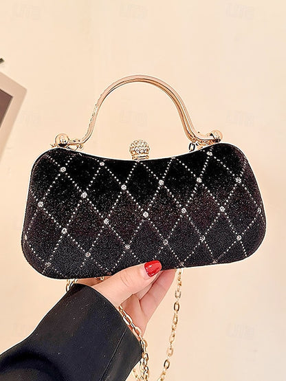 Purse - with Evening Accents Quilted Women's Diamond Velvet