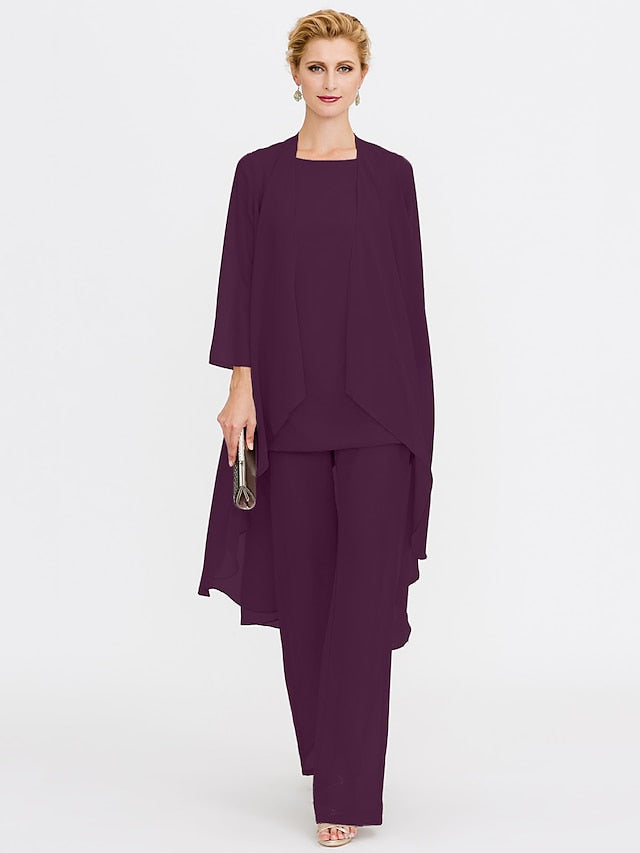Beach of 3 Wedding Piece Bride the Mother Pantsuit