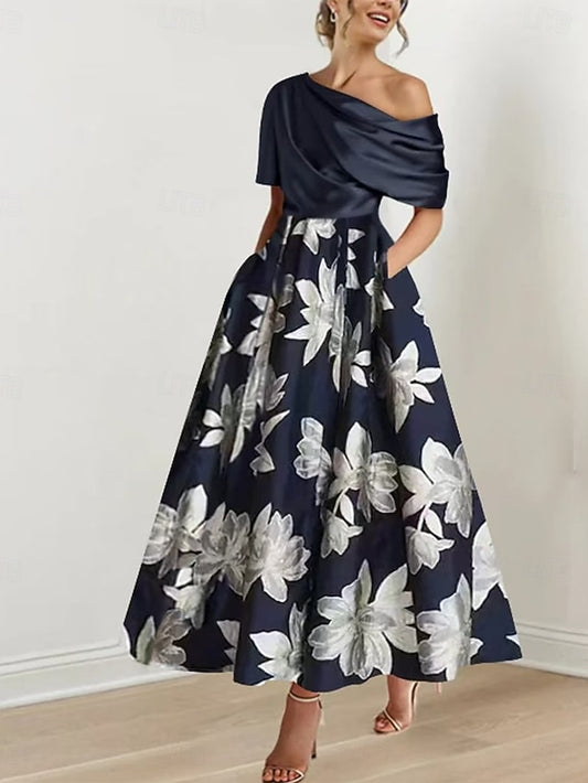 Elegant the Ankle Bride Off Mother of Dress Shoulder A-Line