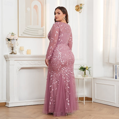 Dress Sparkle Mermaid Formal Trumpet / Floor Evening Gown