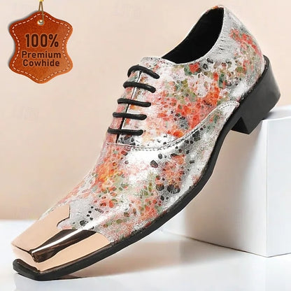 Printed Oxford – Men's Shoes Floral Patent Leather