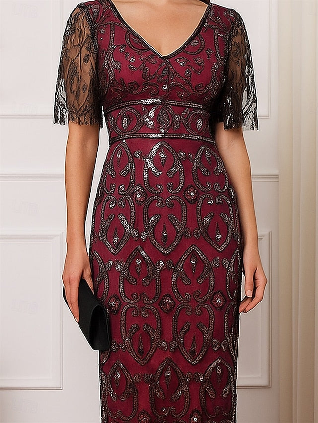 Sheath Column Ankle Length Party Dress Cocktail Dress Wedding