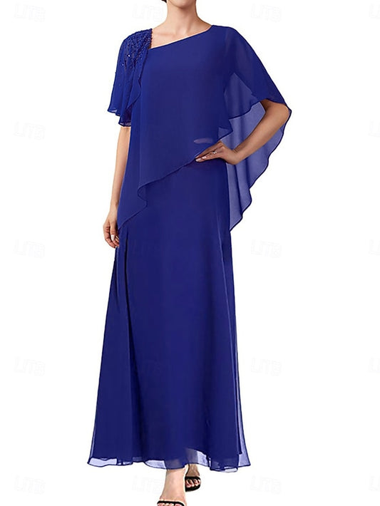 A-Line Mother Simple Neck of Square the Dress Bride Elegant