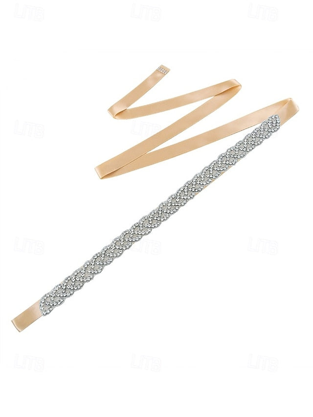 Bridal Dress Crystal Elegant Waistband – Rhinestone Wedding