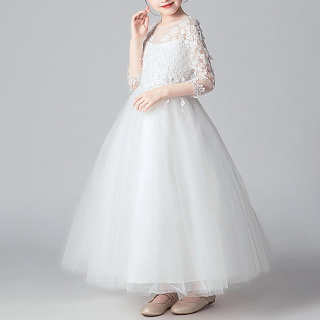 Girls' Party Girl Solid Kids Dress Flower Color