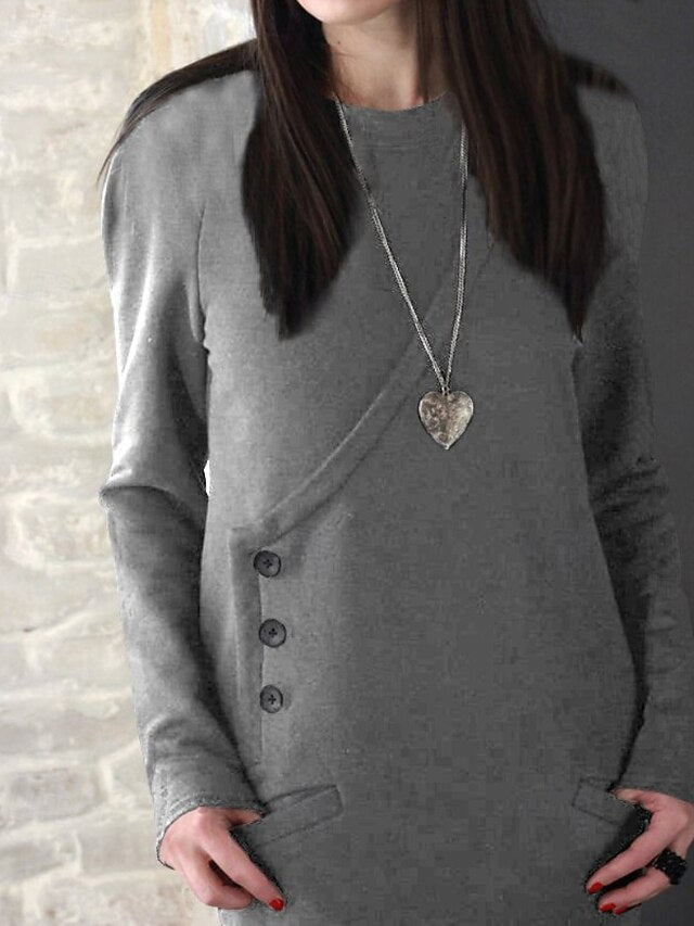 Women's Long Dress Maxi Dress Hoodie Dress Sweatshirt Dress