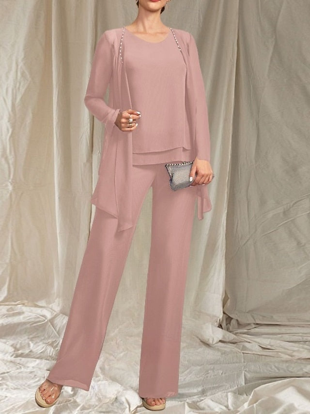 Mother the Pantsuit Elegant Piece of 3 Bride Wedding Guest Dress
