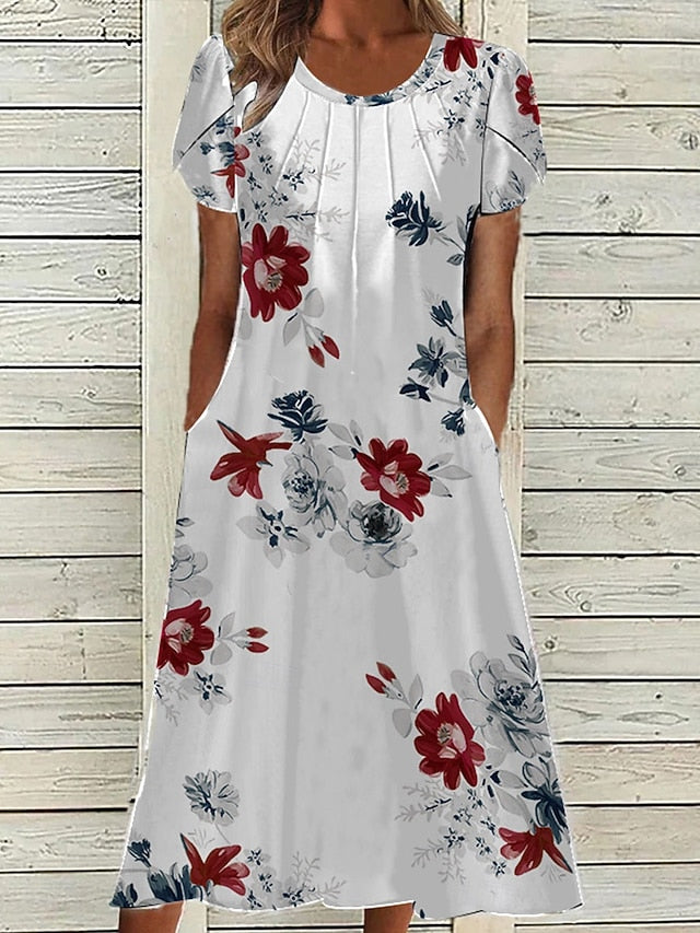 Women's Midi Dress Casual Dress A Line Dress Elegant