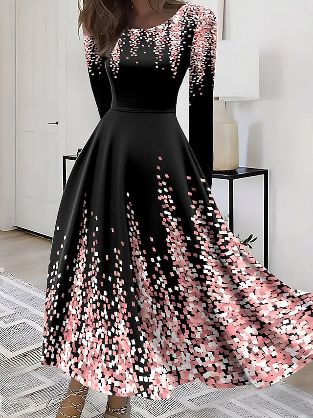 Women's Midi Dress A Line Dress Fit And Flare Dress