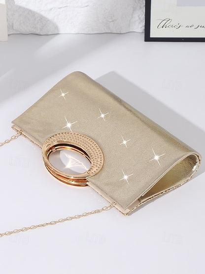 Glitter with Women's Silver Clutch Bag Evening Gold