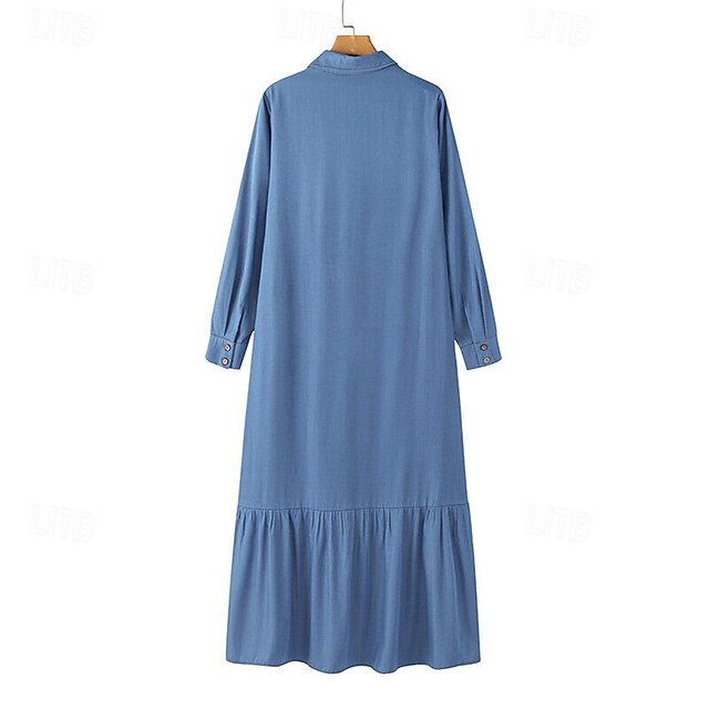 Women's Long Dress Maxi Dress Denim Dress Casual Dress