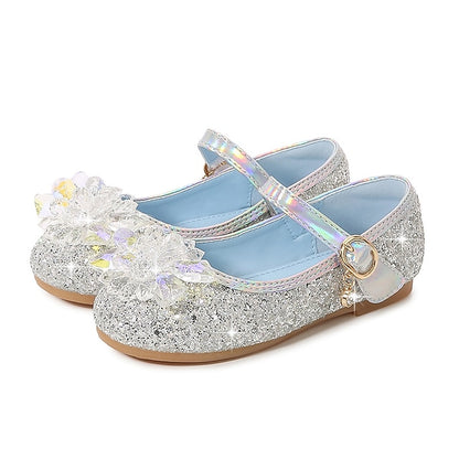 Princess Shoes Leather Girls' Flats Portable Walking PU