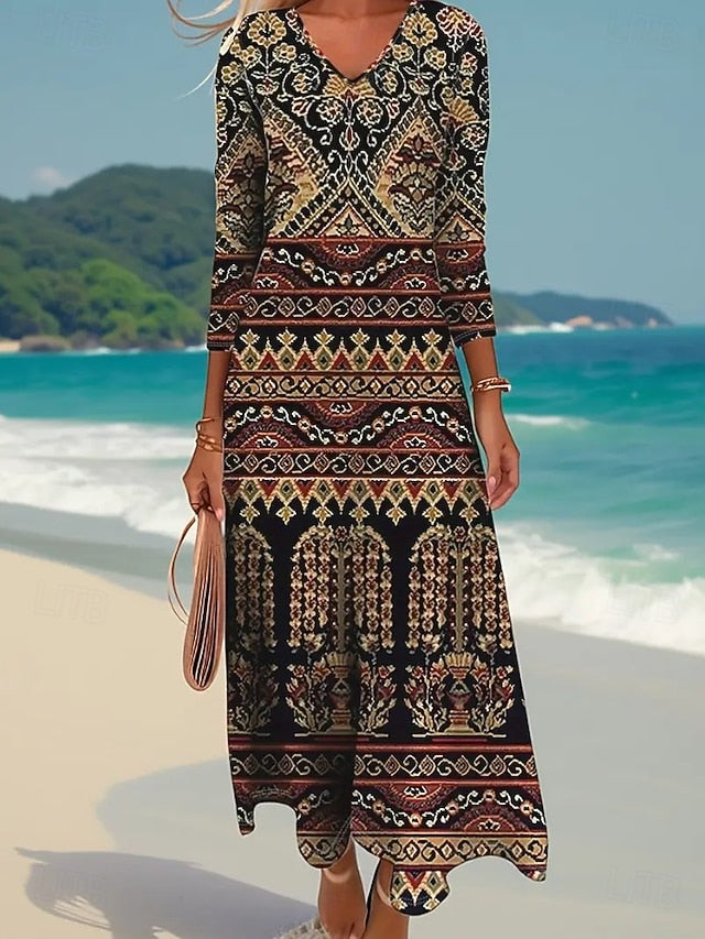 Women's Midi Dress T Shirt Dress Tee Dress A Line Dress