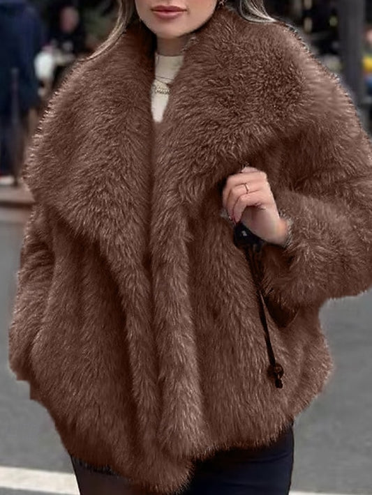 Furs Coat Fur Leathers Women's Warm Faux Comfortable
