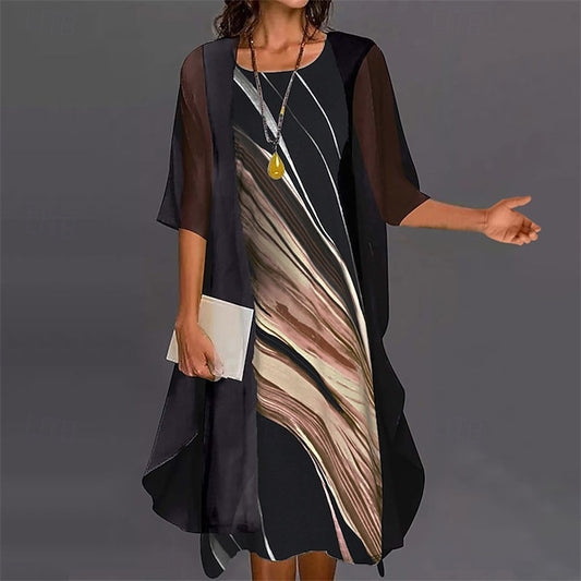 Women's Fashion Streetwear Skirt Sets Half Sleeve Crew Neck