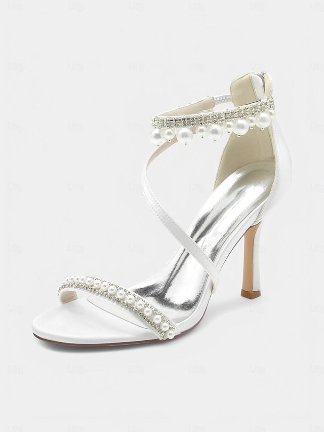 Chic Pointed-Toe Satin Party Pink Strap – Heels Ankle