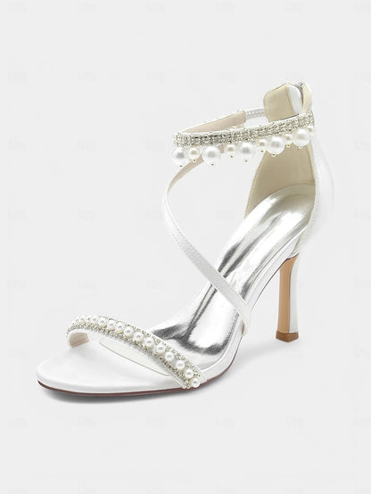 Chic Pointed-Toe Satin Party Pink Strap – Heels Ankle