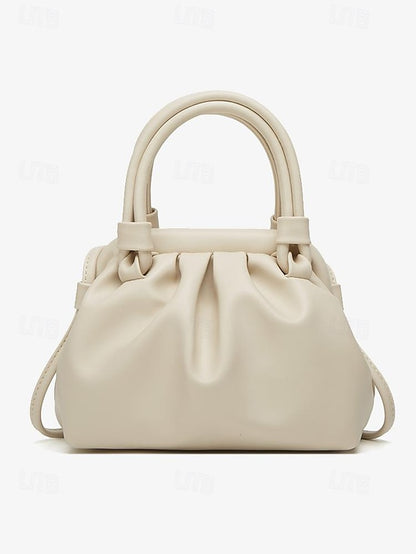 Elegant with Closure Handbag Cream Women's – Drawstring
