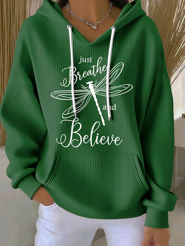 Women's Pullover Hoodie Sweatshirt Graphic Letter Punk