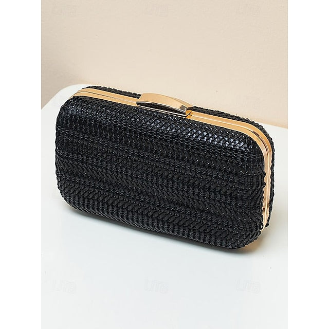 Clutch mit Armband aus Leder für Damen, Abendtasche, PU, ​​Party