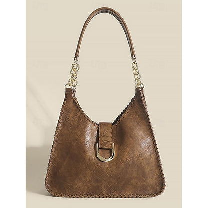 Hobo Bag mit Kette - Lederriemen Vintage Damen Groß