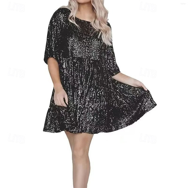 Women's Mini Dress Sequin Dress Cocktail Dress Elegant