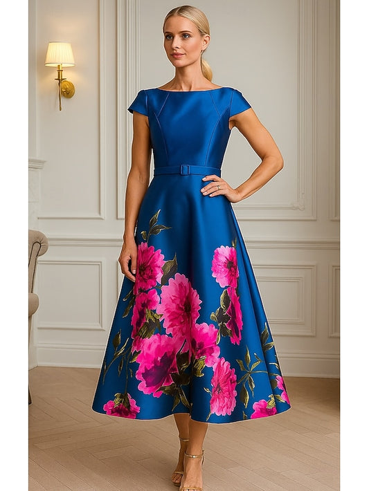 Formal Wedding High Dress Cocktail Guest Split Dresses A-Line