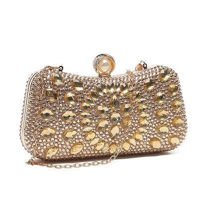 Women's Evening Luxury – Multicolor Clutch Crystal