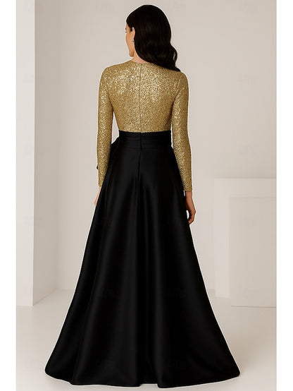 Length Gown Wedding Formal Floor A-Line Evening Dress Elegant