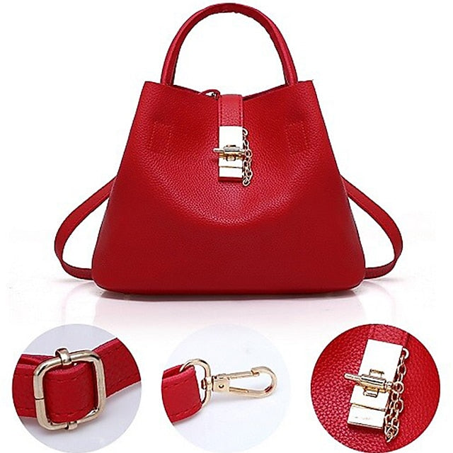 Chaîne pour femme en or rouge avec cadenas en cuir et similicuir