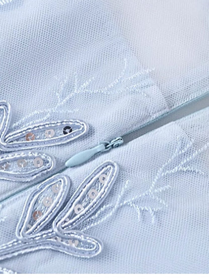 Knee Elegant of Dress Crew Neck Bride Mother A-Line the