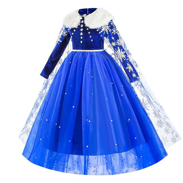 Princess Dress Fairytale Flower Party Frozen Theme Elsa Girl