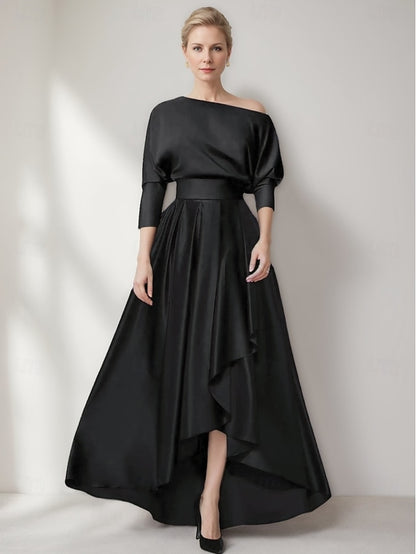 Elegant Evening Wedding Asymmetrical Dress A-Line Gown Formal