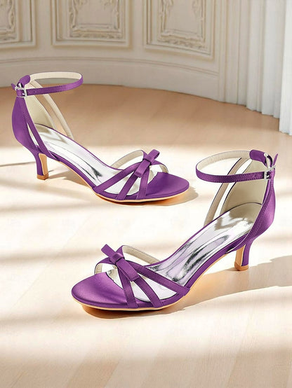 Women's Green 1950s Heel Kitten Strappy Satin Vintage