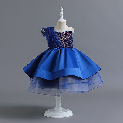 Sleeveless Girls' Party Wedding Sequin Dress Kids