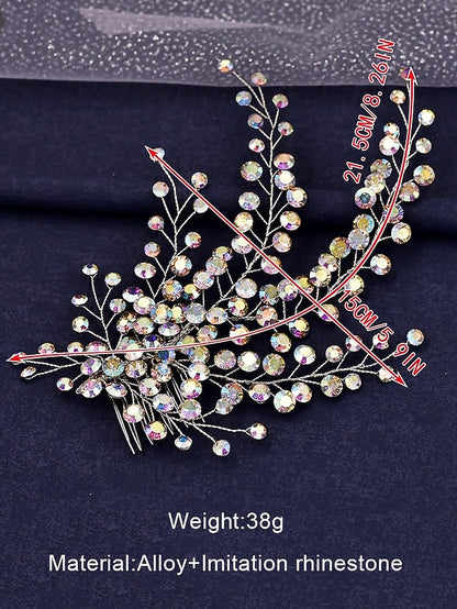 Rhinestone and Crystal Hair – Flower Elegant Accessory Bridal