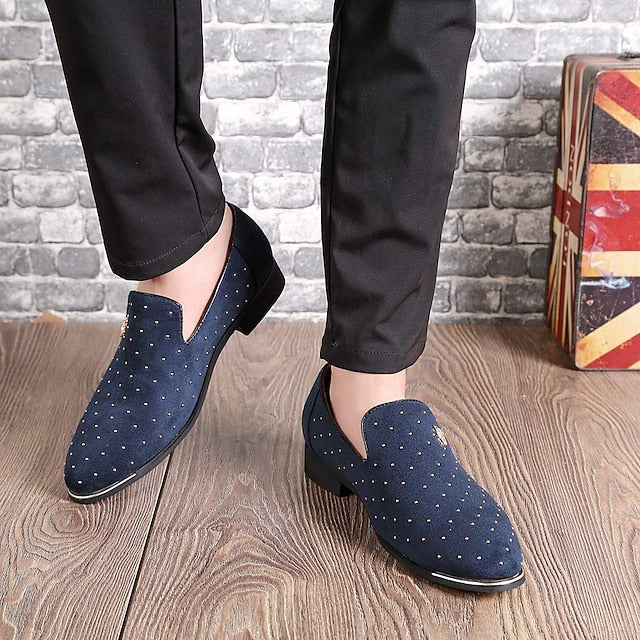 Plus Loafers Slip-Ons Shoes Drive Size Men's