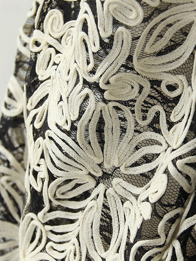 Lace Dress the Floral Elegant Piping Mother Pantsuit of Bride
